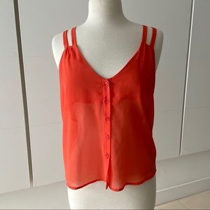 Millau LF Orange Chiffon Burton Up Tank